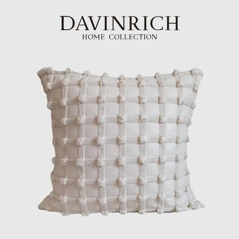 French cream bubble cushion cover living room textured pillow case