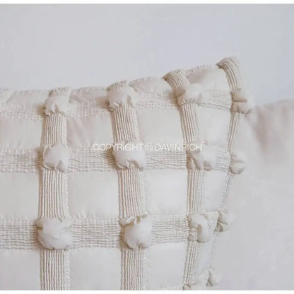 French cream bubble cushion cover living room textured pillow case