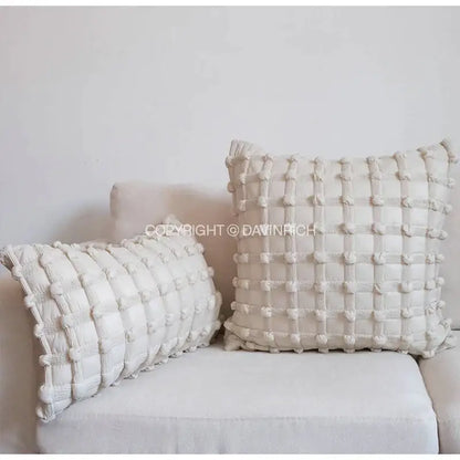 French cream bubble cushion cover living room textured pillow case