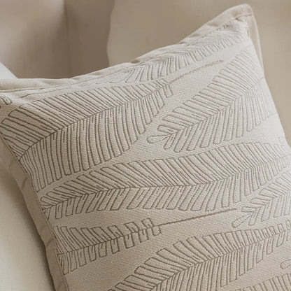French cream jacquard floral pillow covers living room decor