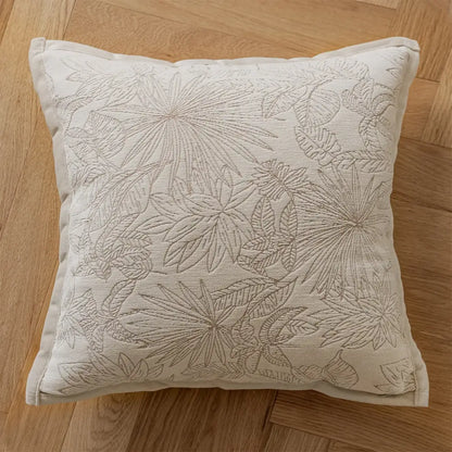 French cream jacquard floral pillow covers living room decor