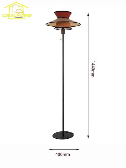 French design black and amber floor lamp for living room