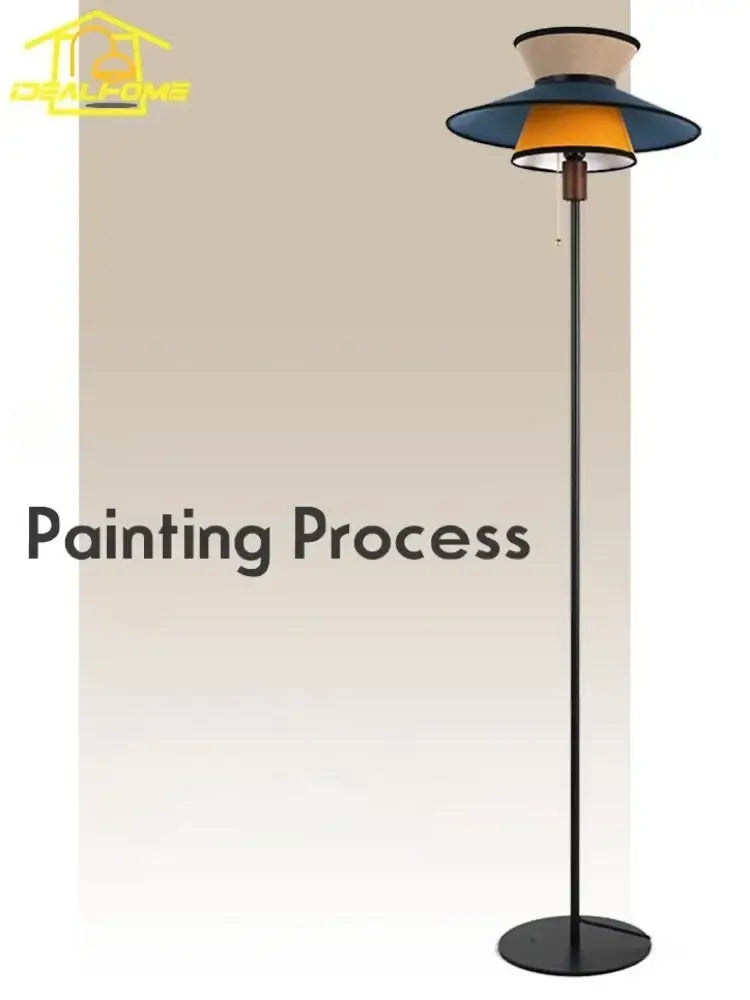 French design black and amber floor lamp for living room