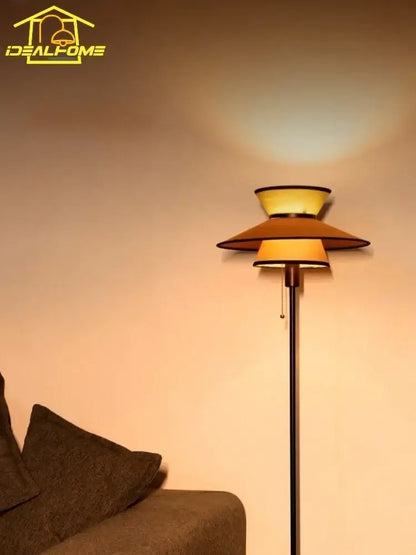 French design black and amber floor lamp for living room