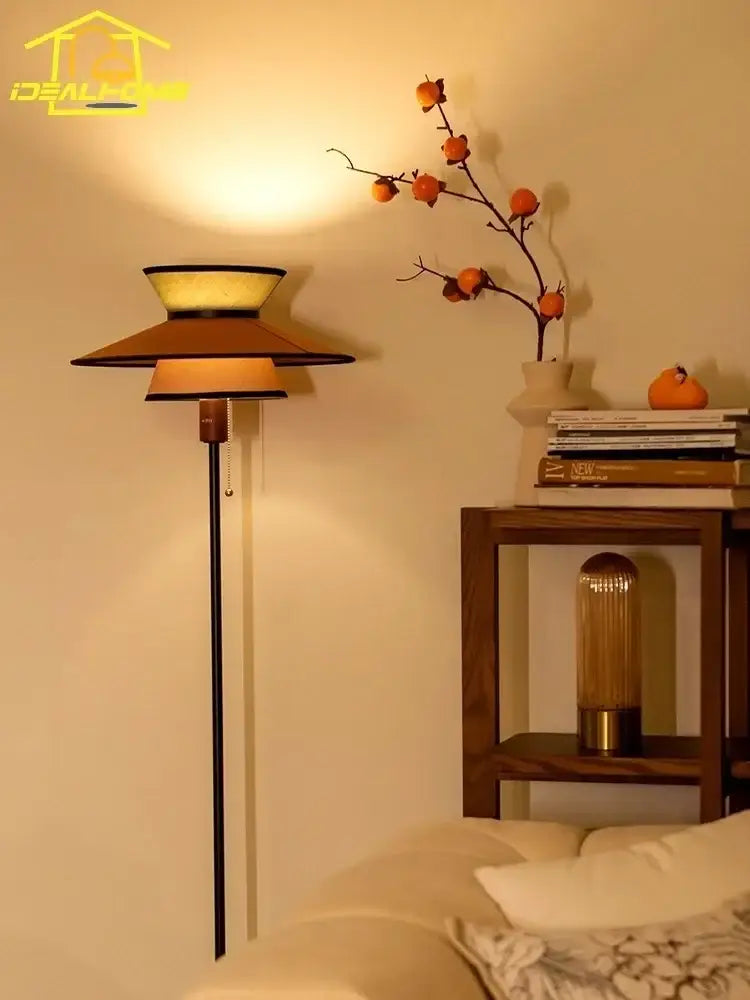 French design black and amber floor lamp for living room