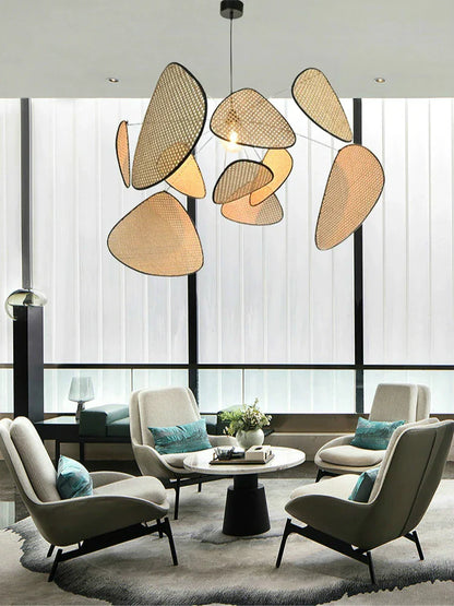 DecorBites™ French Design Rattan Chandelier for Home Lighting