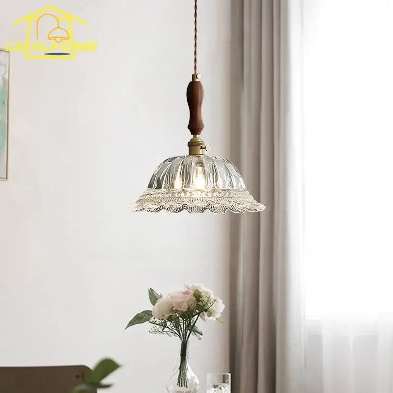 French ins walnut brass glass pendant lights kitchen island decorbites