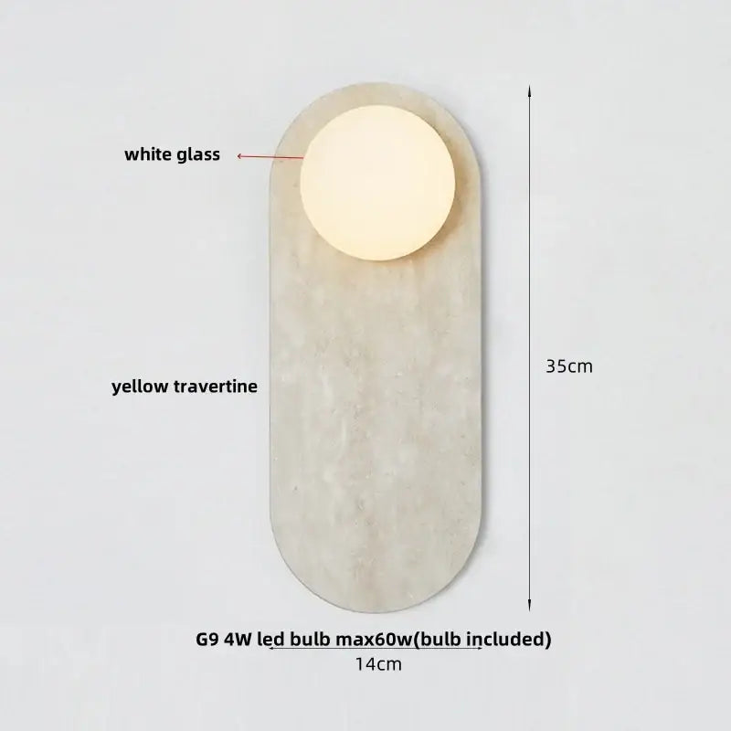 French luxury black & white marble led wall light bedroom sconce