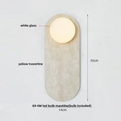 French luxury black & white marble led wall light bedroom sconce