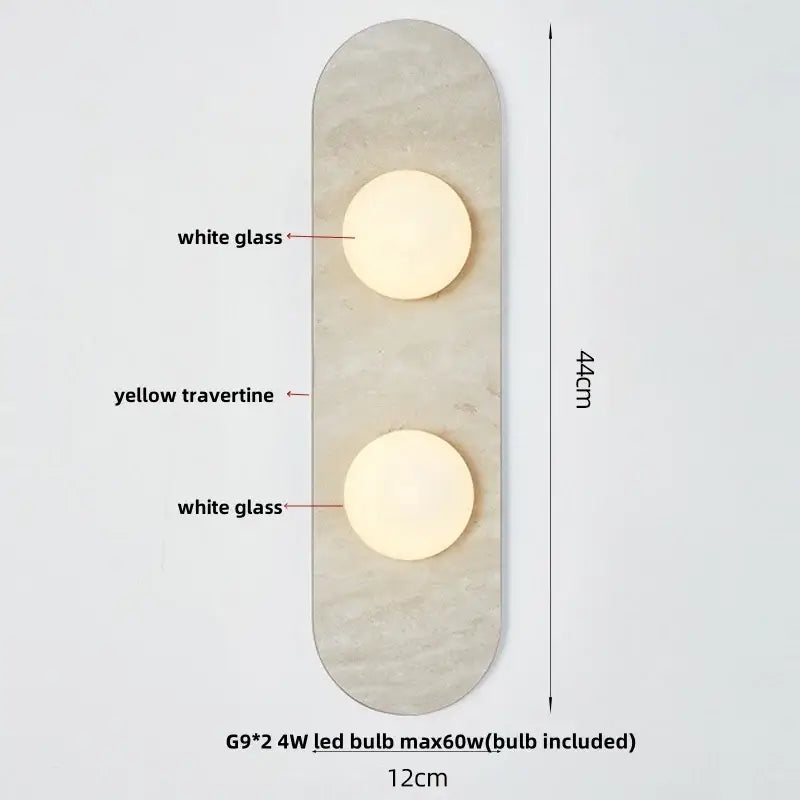 French luxury black & white marble led wall light bedroom sconce