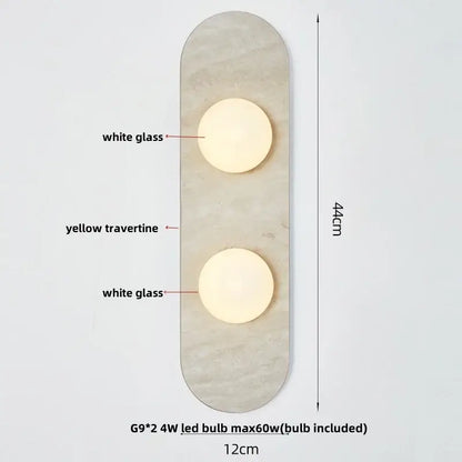 French luxury black & white marble led wall light bedroom sconce