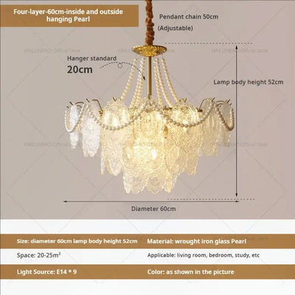 French luxury decorbites cream crystal chandelier living room light