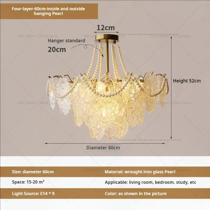 French luxury decorbites cream crystal chandelier living room light
