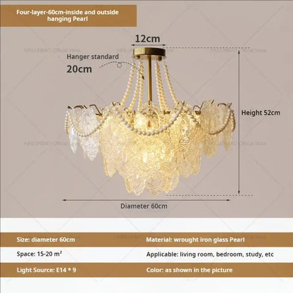 French luxury decorbites cream crystal chandelier living room light