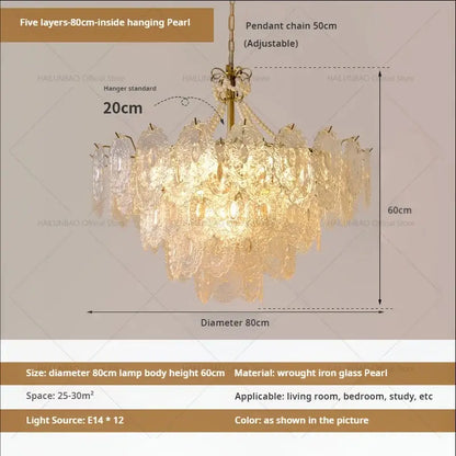 French luxury decorbites cream crystal chandelier living room light