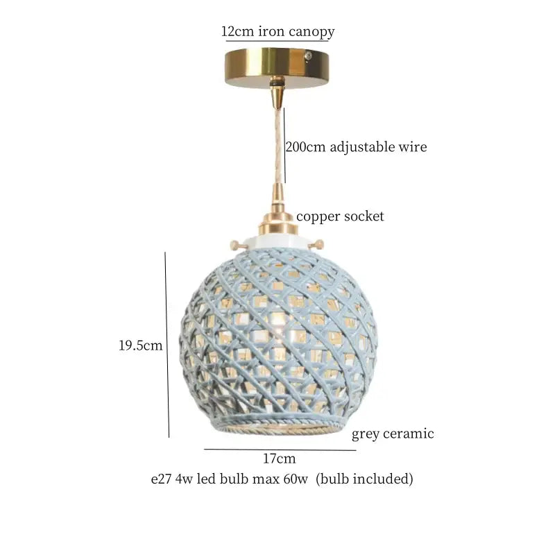 French minimalism ceramic white & gold pendant light dining room