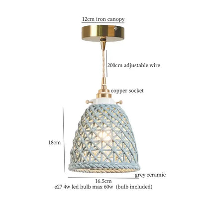 French minimalism ceramic white & gold pendant light dining room