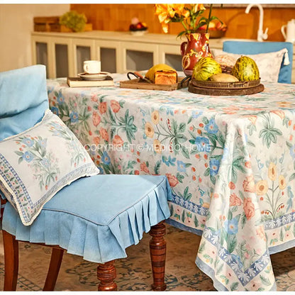 French pastoral cream floral pillow cover 30x50cm bedroom decor