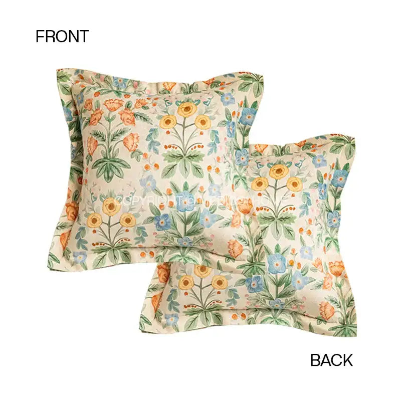 French pastoral cream floral pillow cover 30x50cm bedroom decor