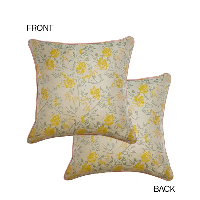 French retro light green camellia throw pillow – living room decor