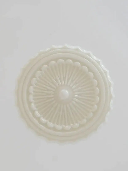 French retro shanghai style cream textured glass dining room pendant