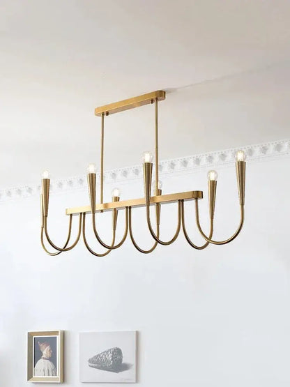 French style black and gold pendant light dining room chandelier