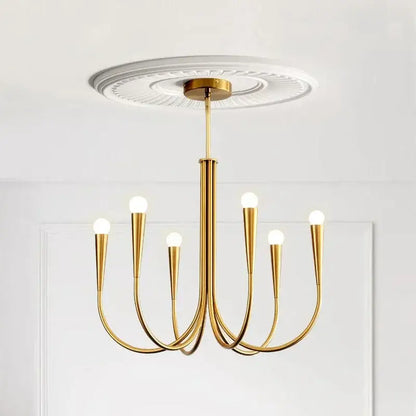 French style black and gold pendant light dining room chandelier