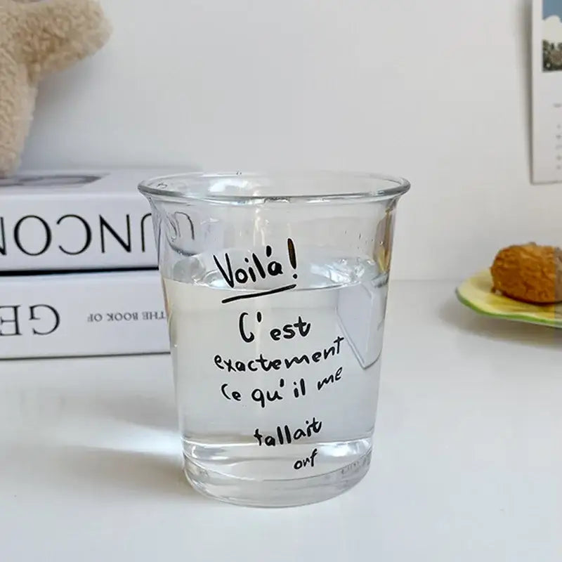 French style bon appetit glass tumbler cup kitchen juice glass