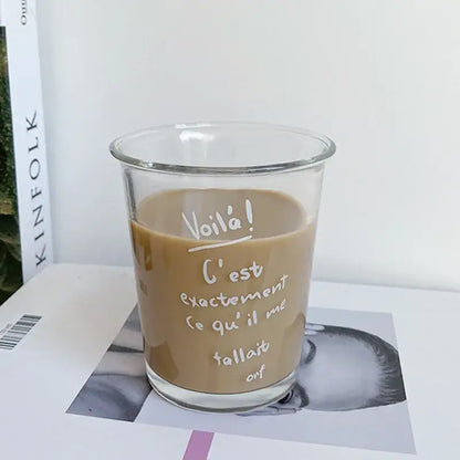 French style bon appetit glass tumbler cup kitchen juice glass