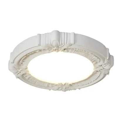 French style ceiling light off-white carved bedroom fixture