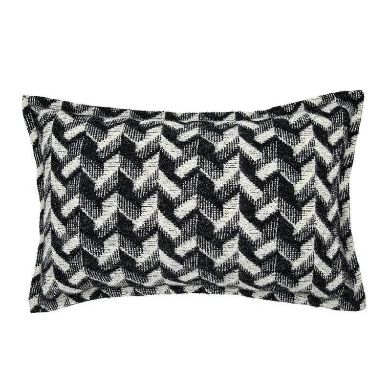 French style decor black & white zigzag pillowcase living room decor