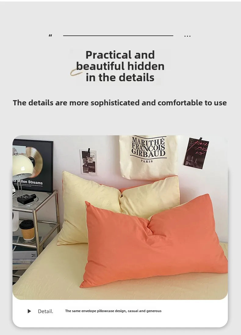 DecorBites™ Fresh Solid Color Cotton Quilt Set - 4-Piece