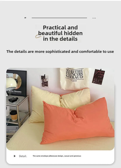 DecorBites™ Fresh Solid Color Cotton Quilt Set - 4-Piece