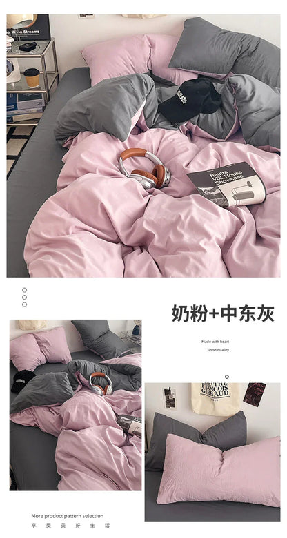 DecorBites™ Fresh Solid Color Cotton Quilt Set - 4-Piece