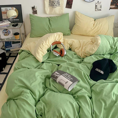 DecorBites™ Fresh Solid Color Cotton Quilt Set - 4-Piece