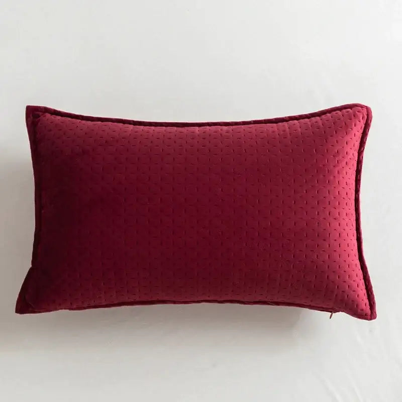 Fringed velvet cushion cover – living room quilted pillow