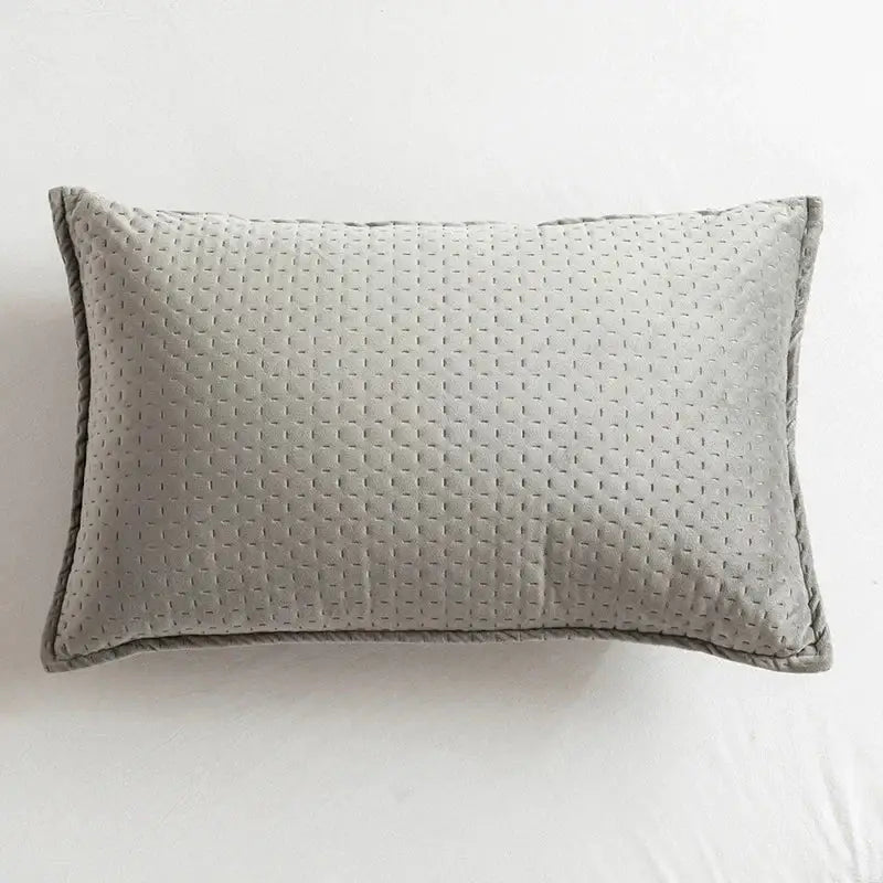 Fringed velvet cushion cover – living room quilted pillow