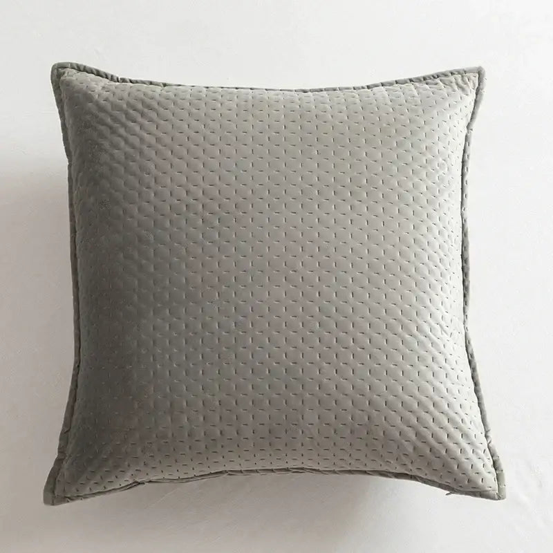 Fringed velvet cushion cover – living room quilted pillow