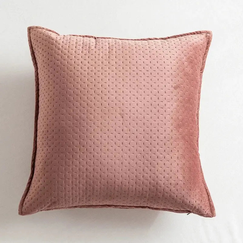 Fringed velvet cushion cover – living room quilted pillow