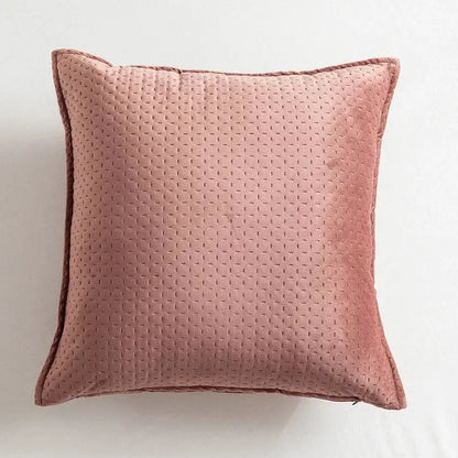 Fringed velvet cushion cover – living room quilted pillow