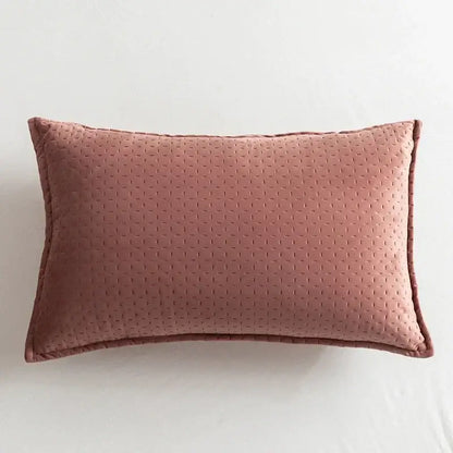 Fringed velvet cushion cover – living room quilted pillow