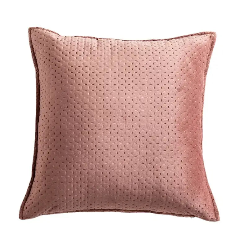 Fringed velvet cushion cover – living room quilted pillow