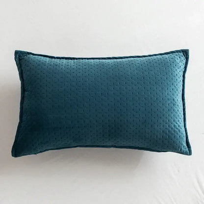 Fringed velvet cushion cover – living room quilted pillow
