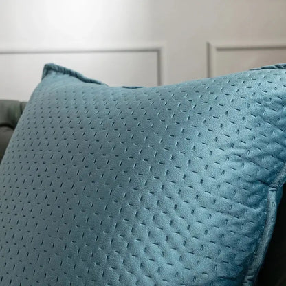 Fringed velvet cushion cover – living room quilted pillow