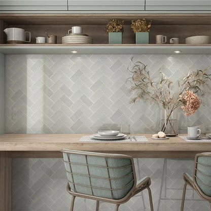 Pebble Glossy Subway Ceramic Tiles 3x6