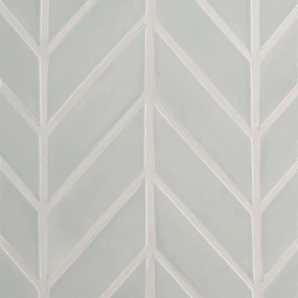 Pebble Glossy Chevron Ceramic Tiles 2x6