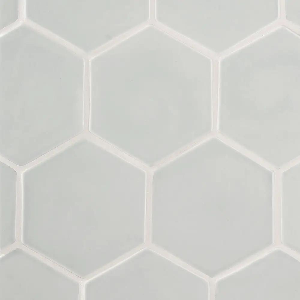 Pebble Glossy Hexagon 5 Ceramic Tiles 5