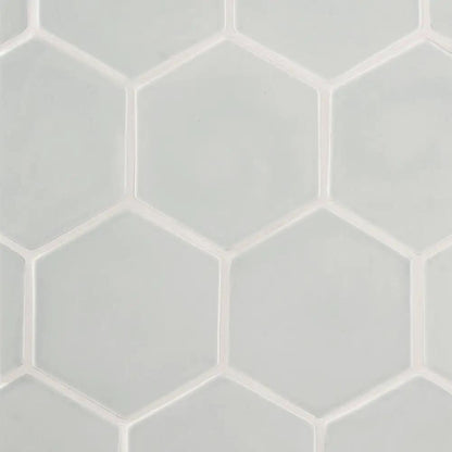 Pebble Glossy Hexagon 5 Ceramic Tiles 5