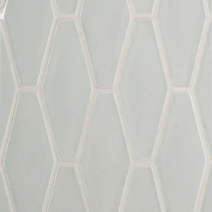 Pebble Glossy Longest Hexagon Ceramic Tiles 3x7 7/8