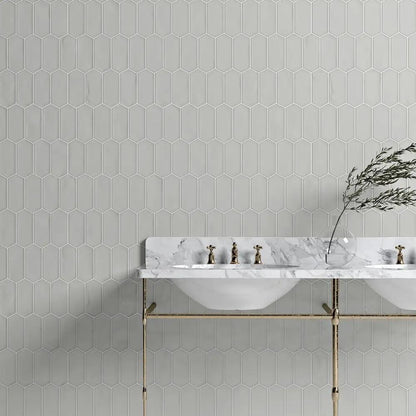 Pebble Glossy Picket Ceramic Tiles 3x6